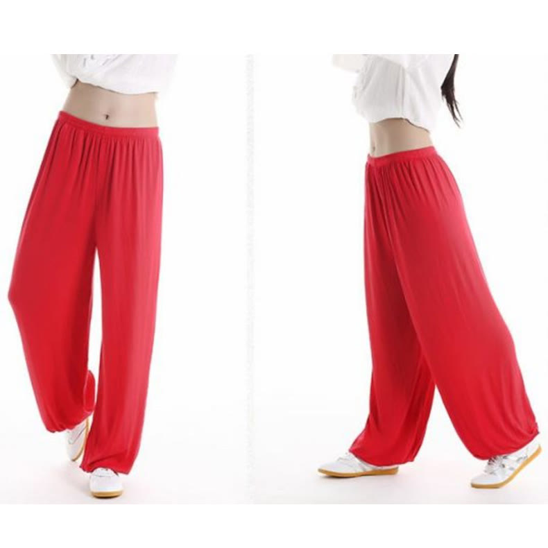 Pantalon d'été unisexe en modal avec taille élastique et pierres de Buddha Stones pour la pratique du Tai Chi et du Qigong - image 17