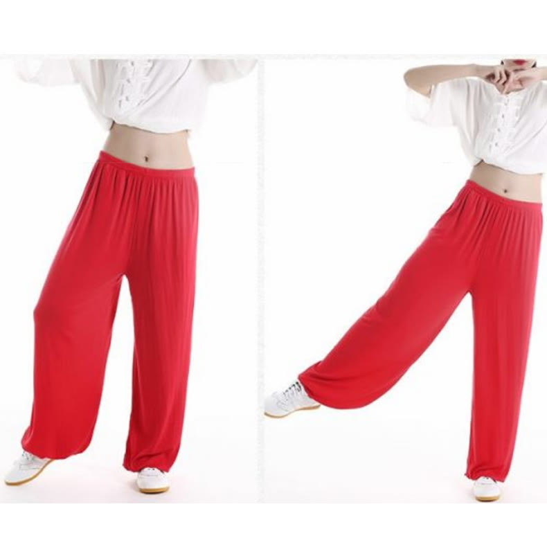 Pantalon d'été unisexe en modal avec taille élastique et pierres de Buddha Stones pour la pratique du Tai Chi et du Qigong - image 18