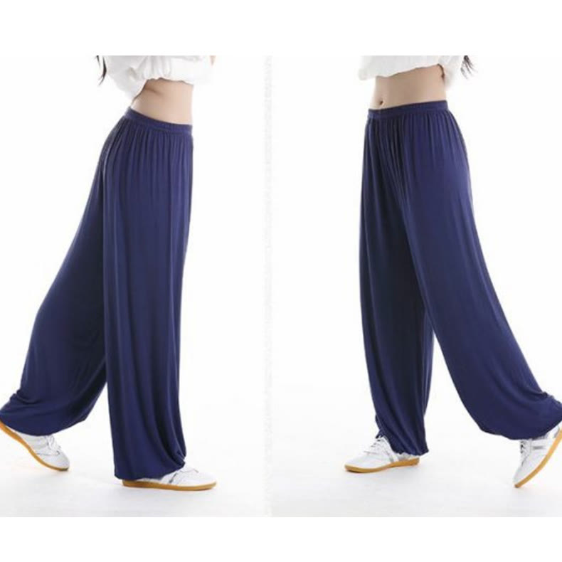 Pantalon d'été unisexe en modal avec taille élastique et pierres de Buddha Stones pour la pratique du Tai Chi et du Qigong - image 27