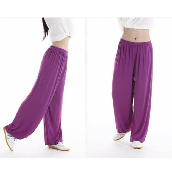 Pantalon d'été unisexe en modal avec taille élastique et pierres de Buddha Stones pour la pratique du Tai Chi et du Qigong - image 9