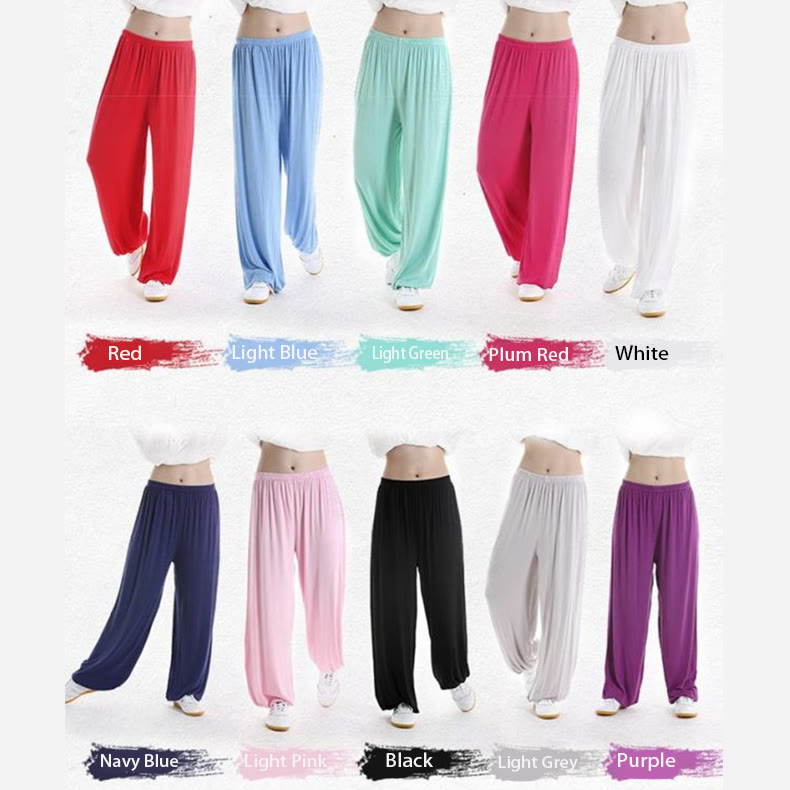 Pantalon d'été unisexe en modal avec taille élastique et pierres de Buddha Stones pour la pratique du Tai Chi et du Qigong - image 38