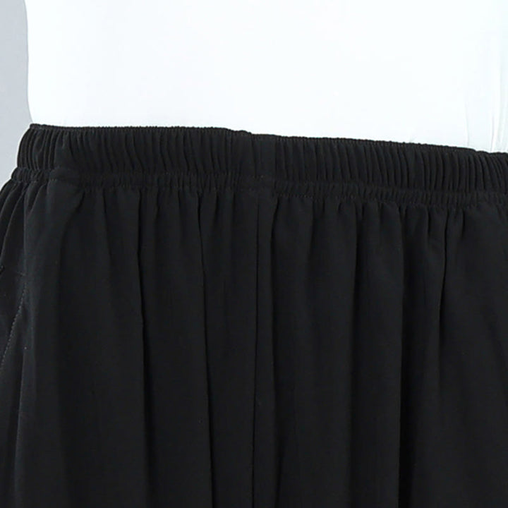 Buddha Stones Pantalon d'été unisexe en coton respirant avec poches, taille élastique, pour Tai Chi, Kung Fu, Qigong - image 9
