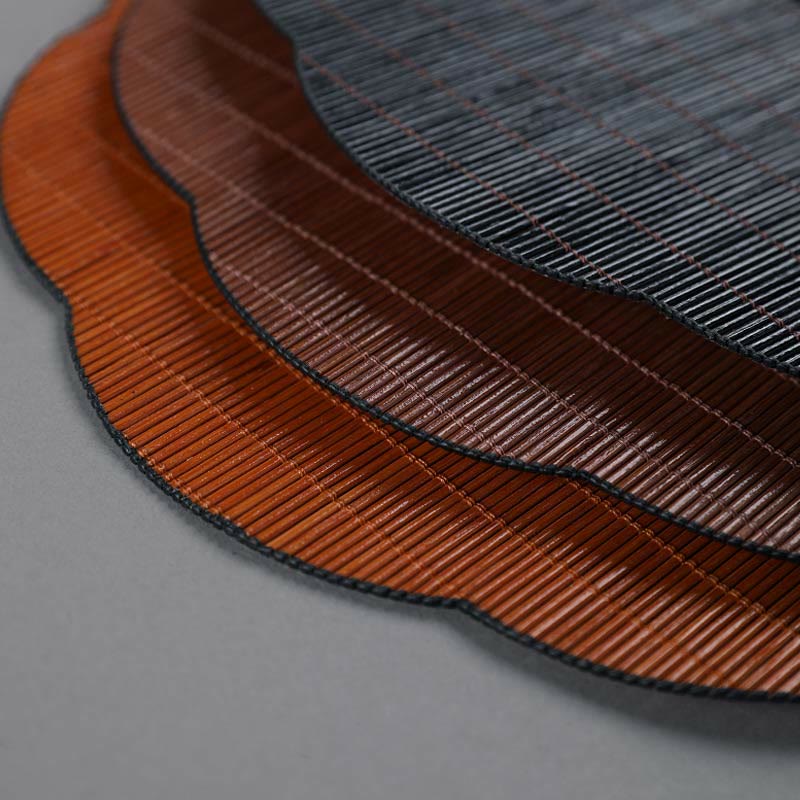 Éventail en bambou fait main à long manche avec Buddha Stones de style chinois