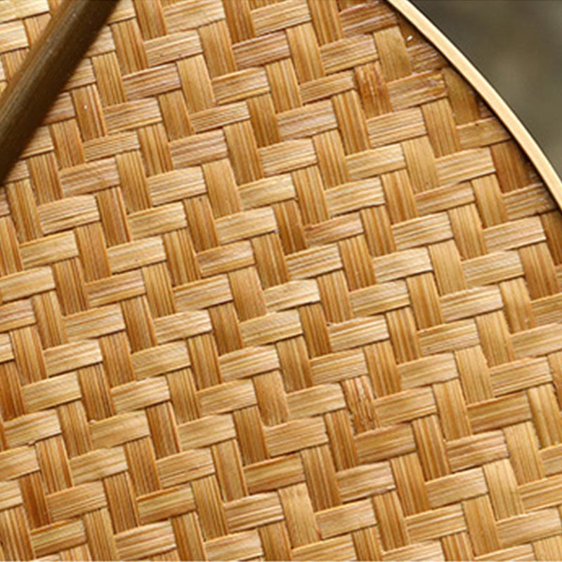 Buddha Stones en bambou tressé à la main de style chinois en forme de banane ovale ronde et conique à long manche