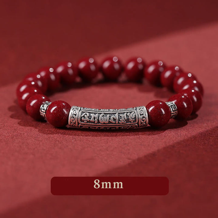 Bracelet de bénédiction en argent sterling 999 avec six mots vrais et Buddha Stones - image 3