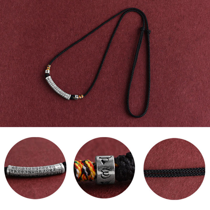 Buddha Stones en argent sterling 999 avec six mots vrais du Sutra du cœur - image 9