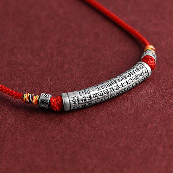 Buddha Stones en argent sterling 999 avec six mots vrais du Sutra du cœur - image 13