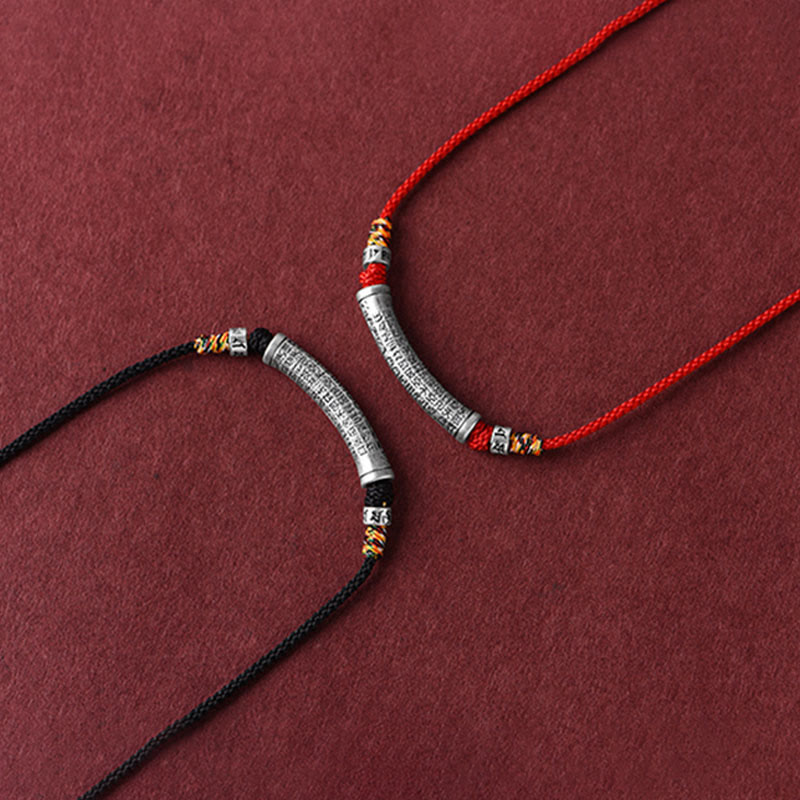 Buddha Stones en argent sterling 999 avec six mots vrais du Sutra du cœur - image 15