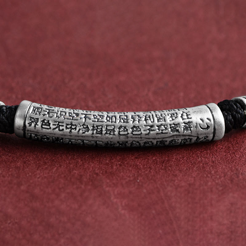 Buddha Stones en argent sterling 999 avec six mots vrais du Sutra du cœur - image 4