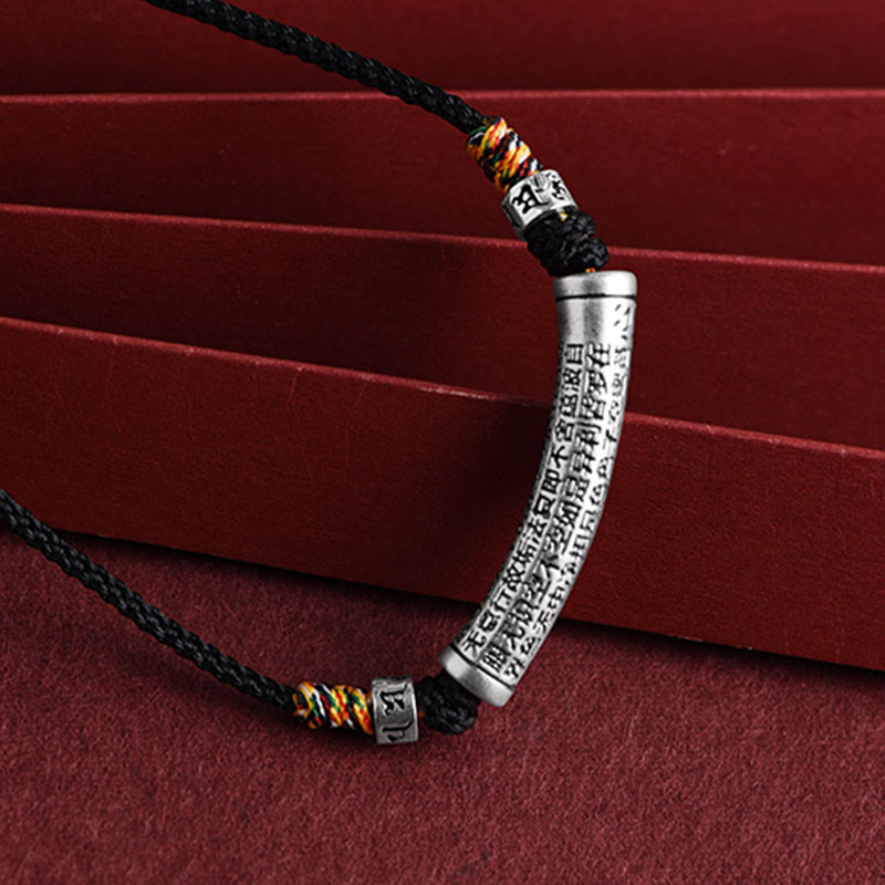 Buddha Stones en argent sterling 999 avec six mots vrais du Sutra du cœur - image 2