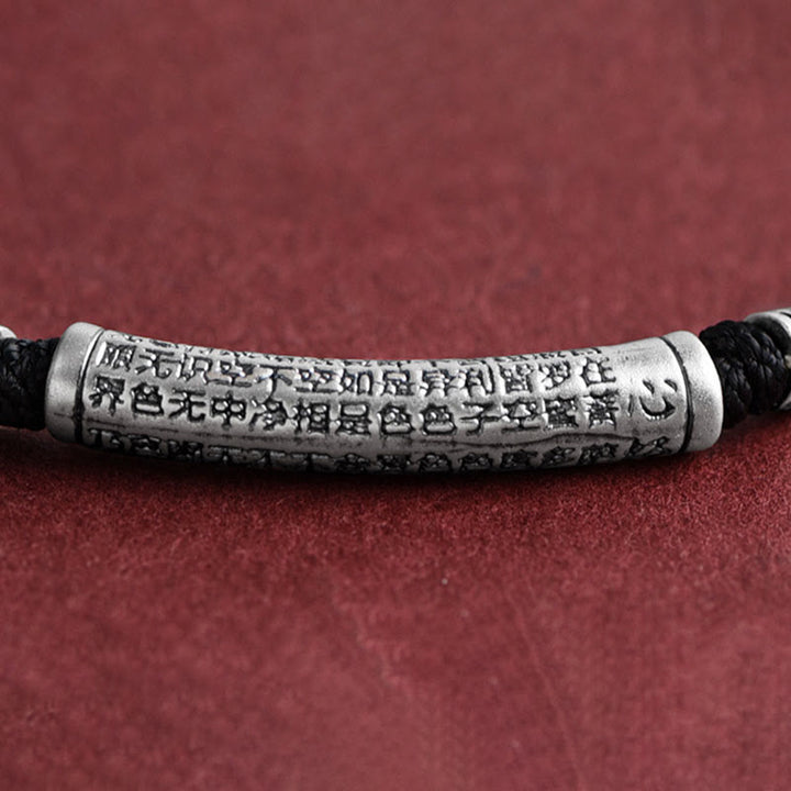 Buddha Stones en argent sterling 999 avec six mots vrais du Sutra du cœur - image 3