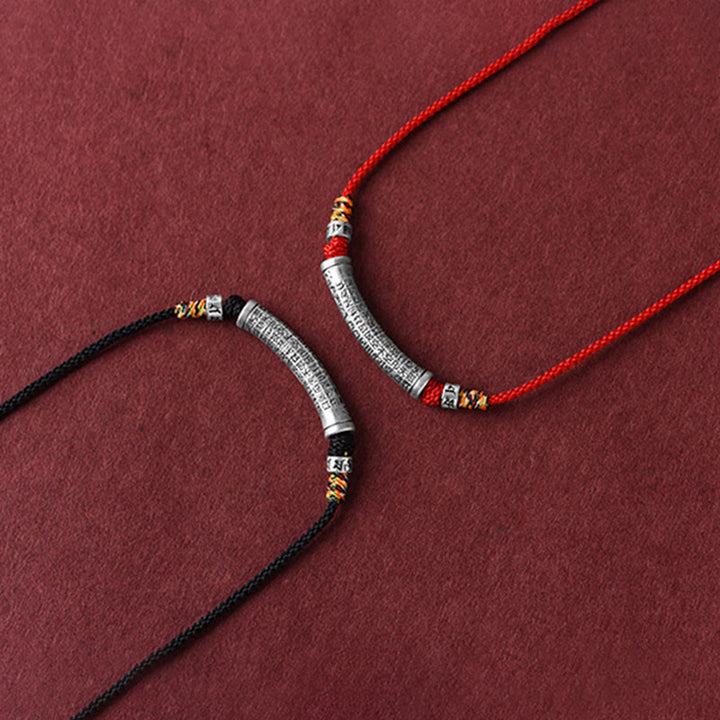 Buddha Stones en argent sterling 999 avec six mots vrais du Sutra du cœur - image 14