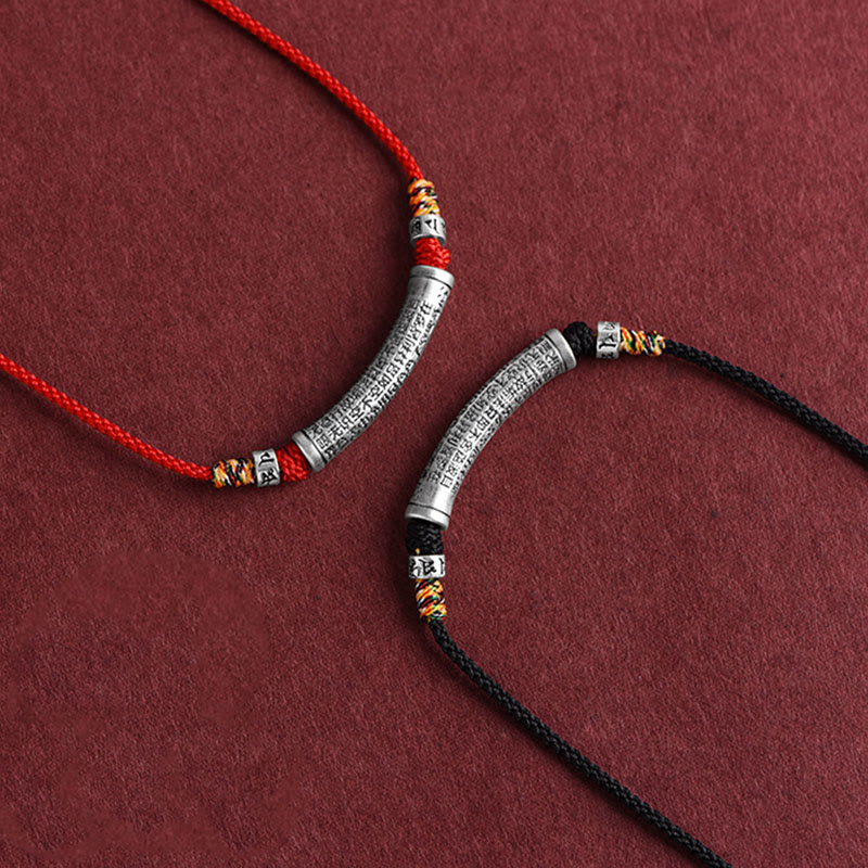 Buddha Stones en argent sterling 999 avec six mots vrais du Sutra du cœur - image 16