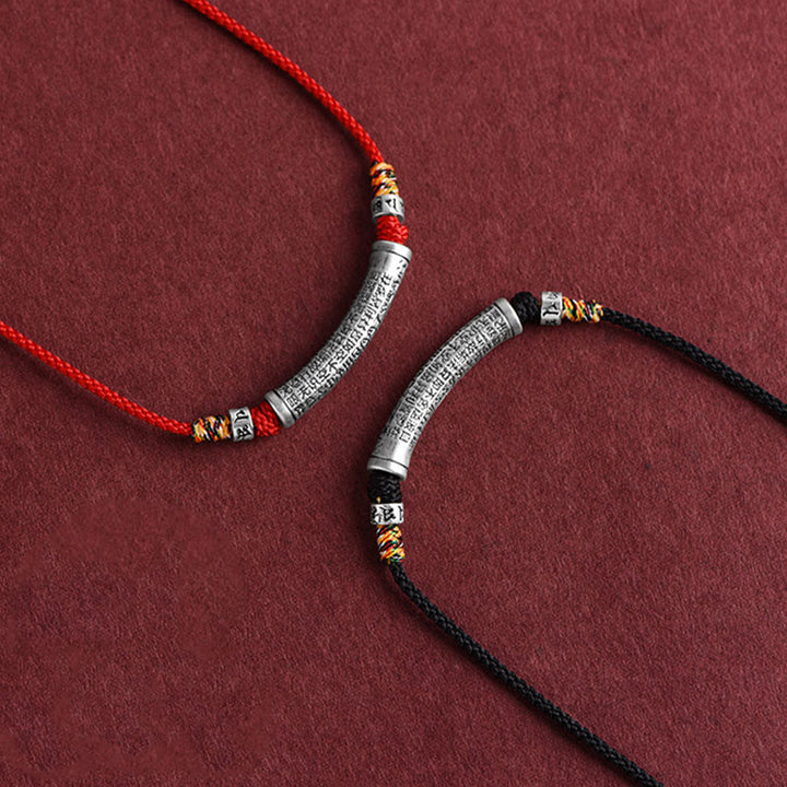 Buddha Stones en argent sterling 999 avec six mots vrais du Sutra du cœur - image 17