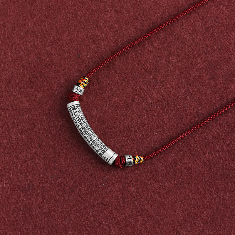 Buddha Stones en argent sterling 999 avec six mots vrais du Sutra du cœur - Vin rouge (Six mots vrais et Sutra du cœur) - image 11