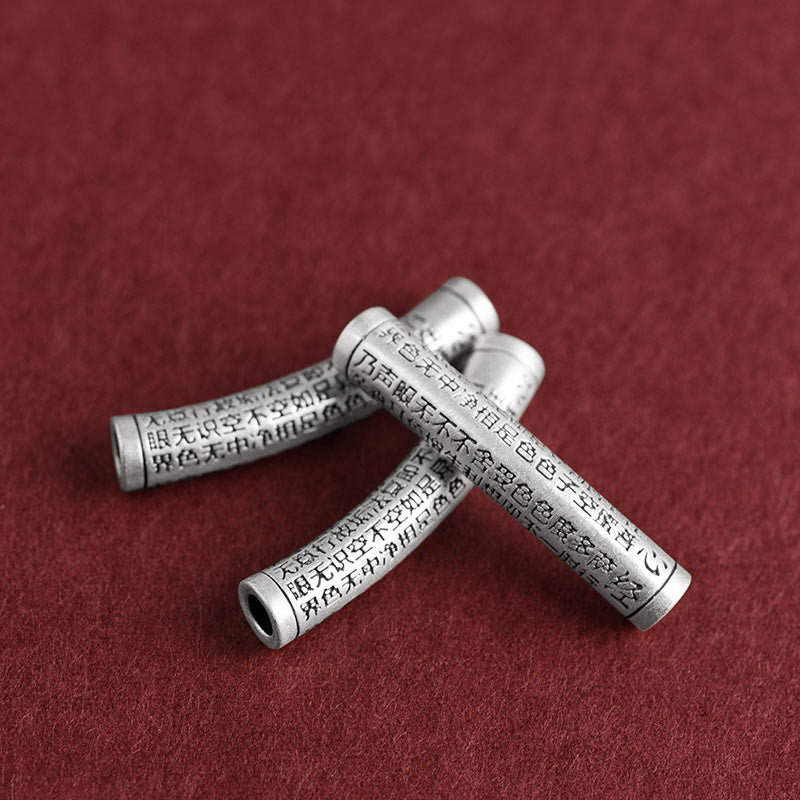 Buddha Stones en argent sterling 999 avec six mots vrais du Sutra du cœur - image 4