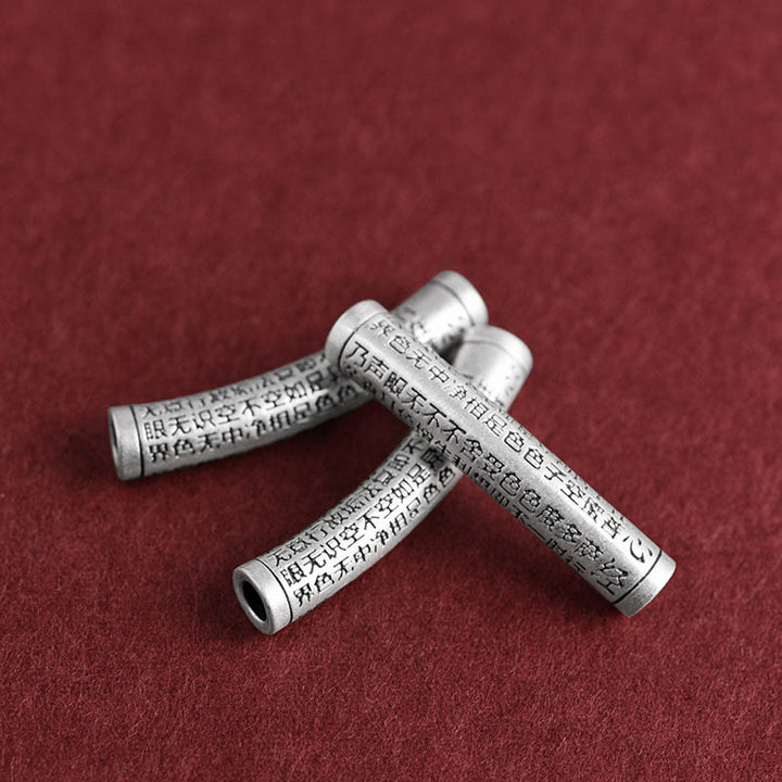 Buddha Stones en argent sterling 999 avec six mots vrais du Sutra du cœur - image 4