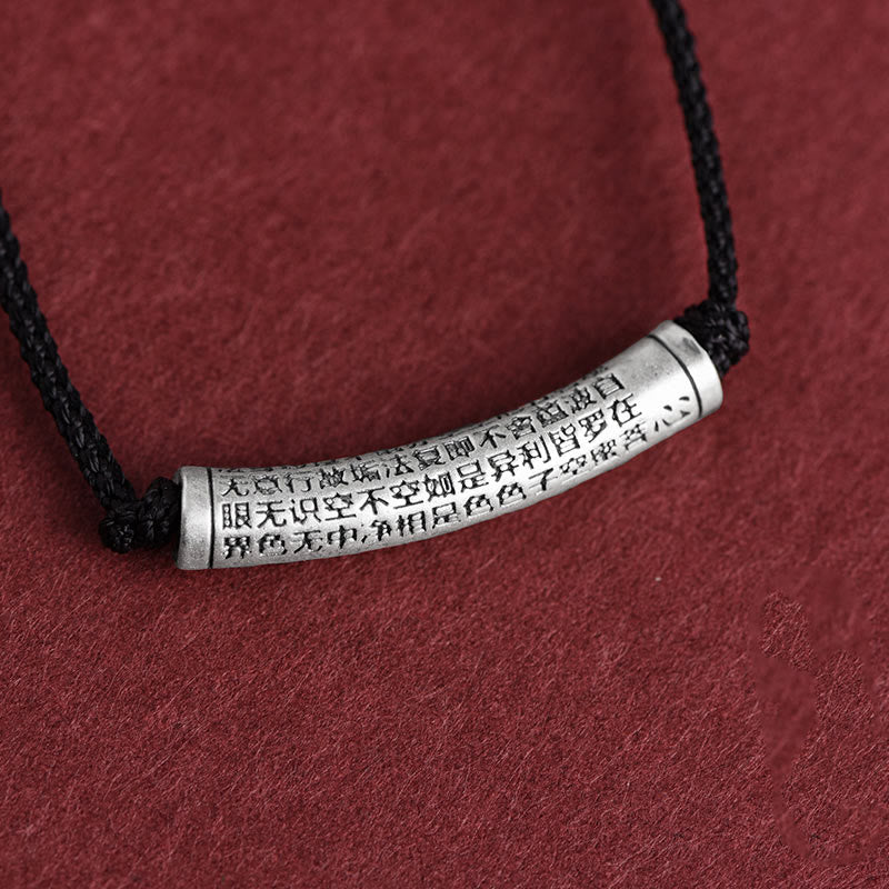 Buddha Stones en argent sterling 999 avec six mots vrais du Sutra du cœur - image 23