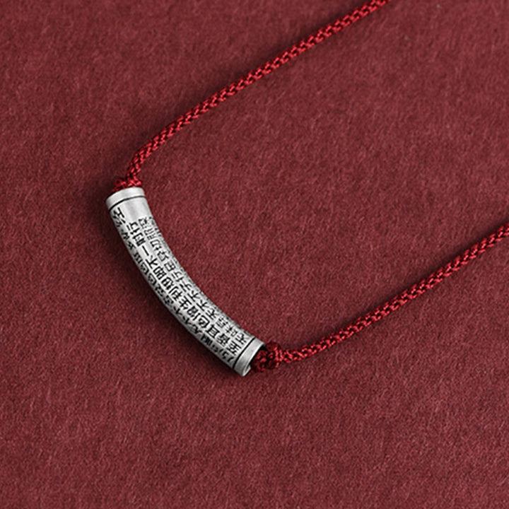 Buddha Stones en argent sterling 999 avec six mots vrais du Sutra du cœur - Vin rouge (Sutra du cœur) - image 26