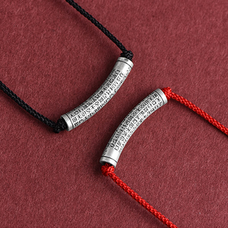 Buddha Stones en argent sterling 999 avec six mots vrais du Sutra du cœur - image 28