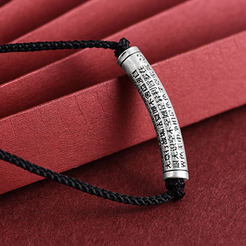 Buddha Stones en argent sterling 999 avec six mots vrais du Sutra du cœur - image 18