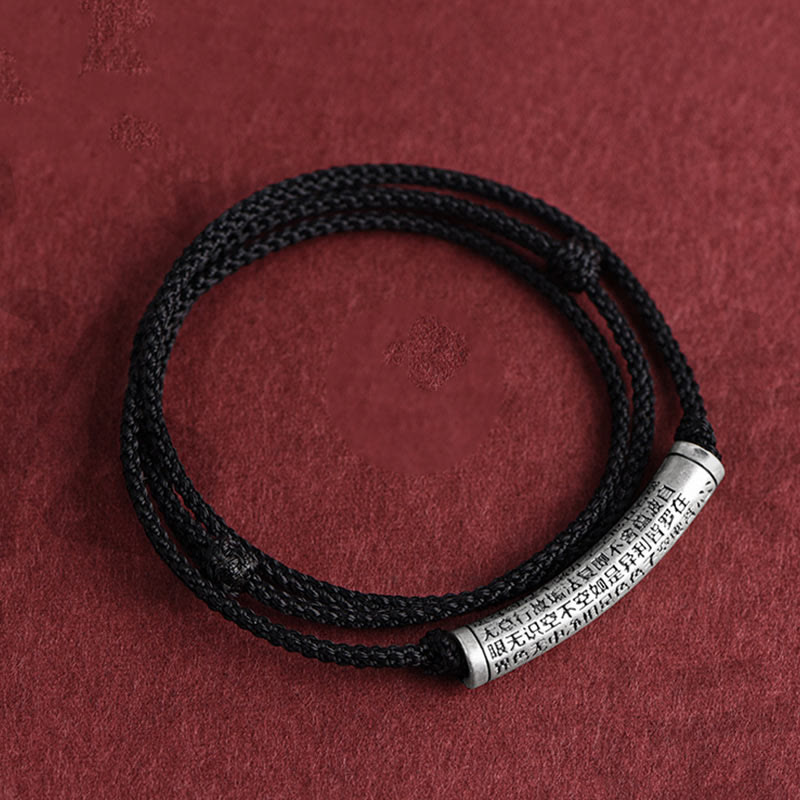 Buddha Stones en argent sterling 999 avec six mots vrais du Sutra du cœur - image 21