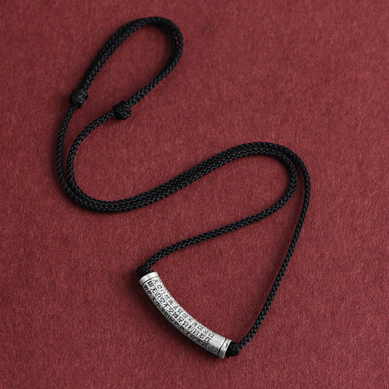 Buddha Stones en argent sterling 999 avec six mots vrais du Sutra du cœur - image 20