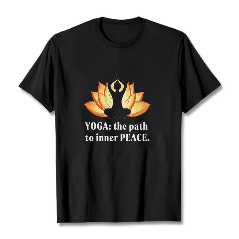 T-shirt Buddha Stones Yoga Le chemin vers la paix intérieure Lotus Tee - image 6