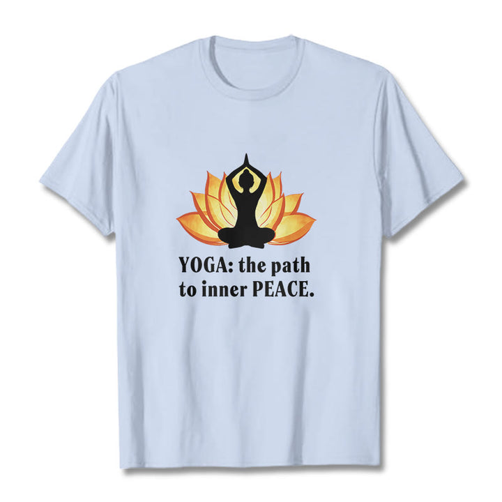 T-shirt Buddha Stones Yoga Le chemin vers la paix intérieure Lotus Tee - image 10