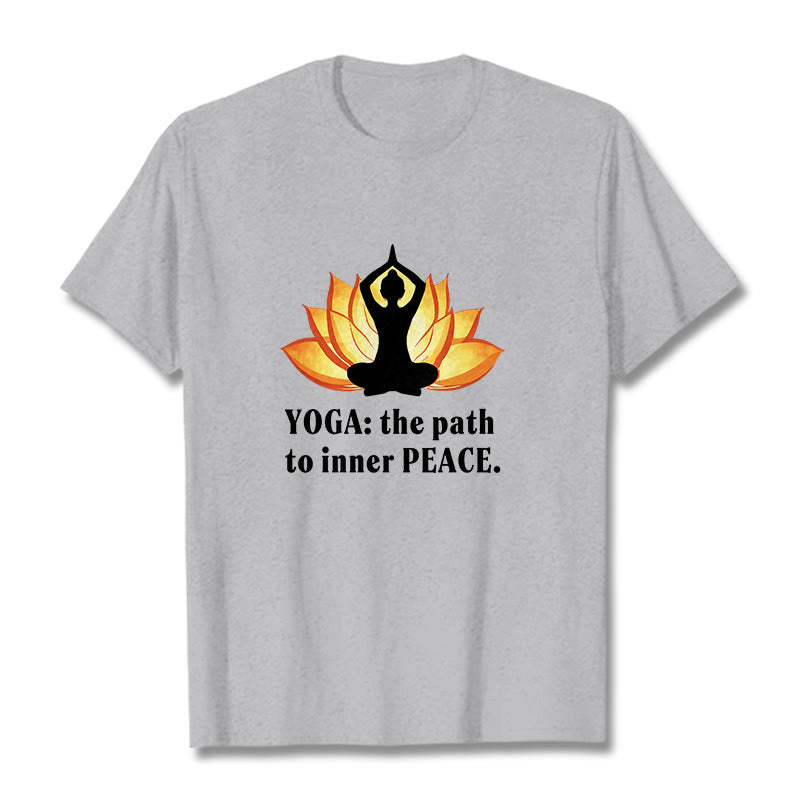T-shirt Buddha Stones Yoga Le chemin vers la paix intérieure Lotus Tee - image 19