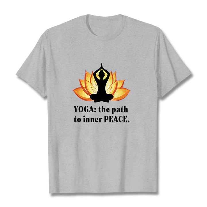 T-shirt Buddha Stones Yoga Le chemin vers la paix intérieure Lotus Tee - image 19