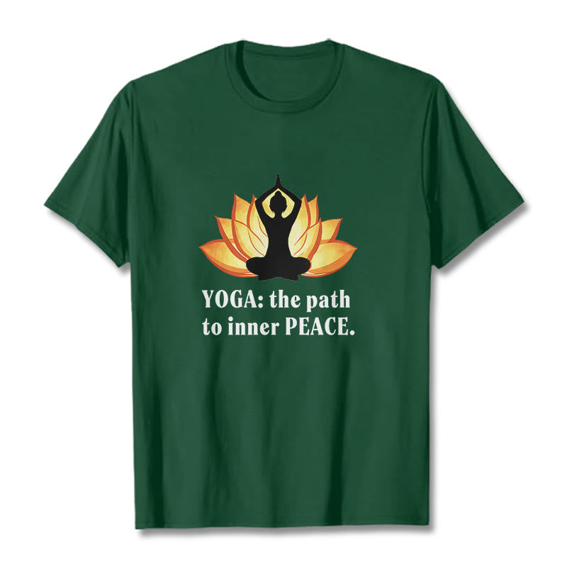 T-shirt Buddha Stones Yoga Le chemin vers la paix intérieure Lotus Tee - image 4