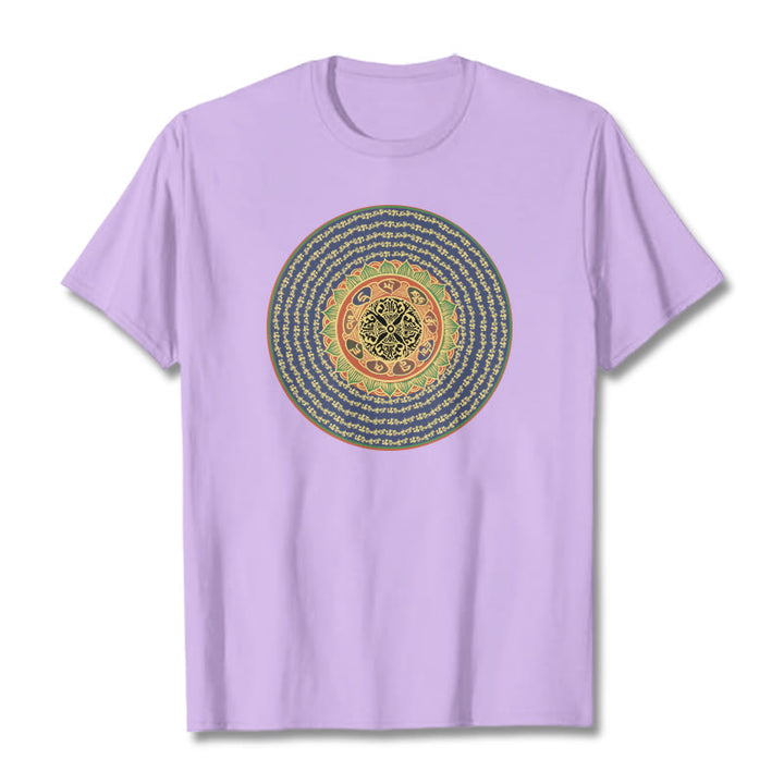 Buddha Stones 108 Om Mani Padme Hum Mantra Sanskrit T-shirt - Prune - 2XL - image 19
