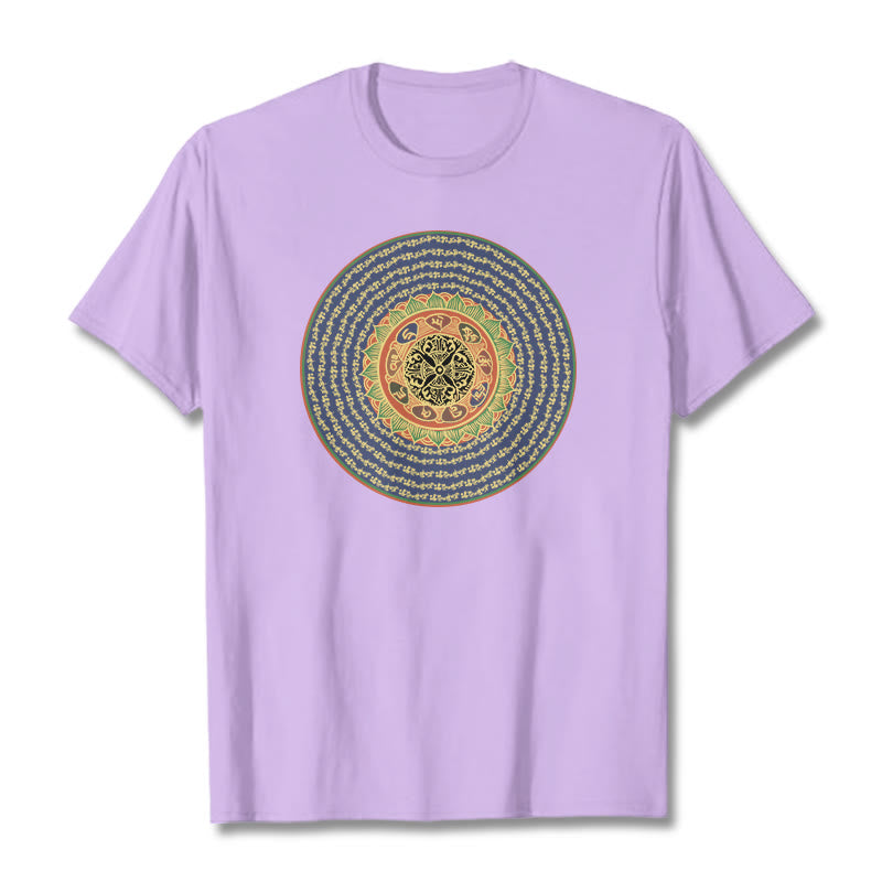 Buddha Stones 108 Om Mani Padme Hum Mantra Sanskrit T-shirt - Prune - 2XL - image 18