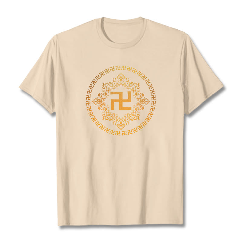 T-shirt avec croix gammée et Buddha Stones - Bisque - 2XL - image 18