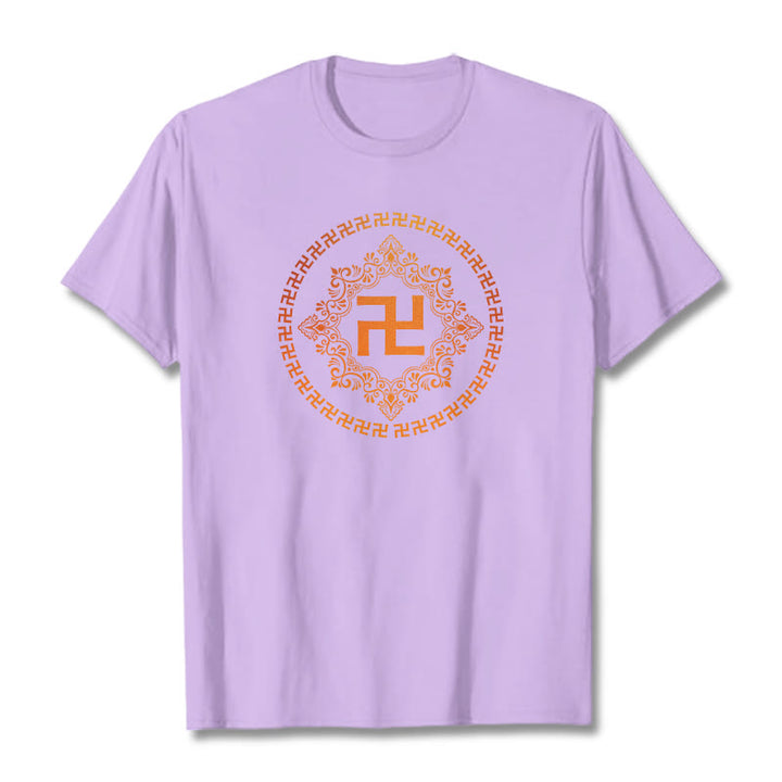 T-shirt avec croix gammée et Buddha Stones - Prune - 2XL - image 16