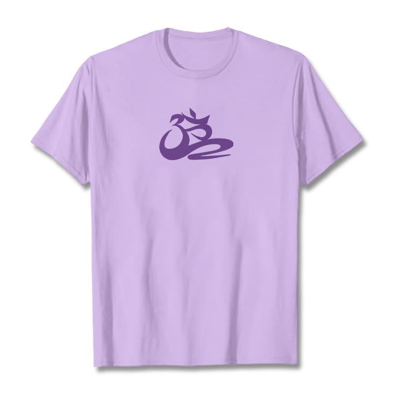 T-shirt Buddha Stones OM - Prune - 2XL - image 1
