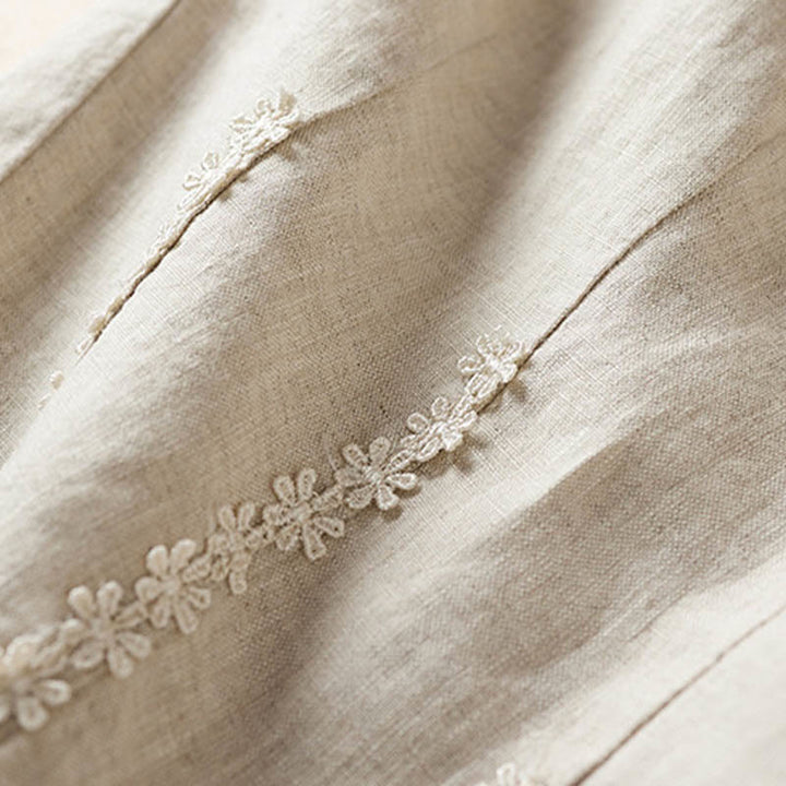 Pantalon sarouel d'été brodé de petites fleurs avec poches et Buddha Stones - image 31