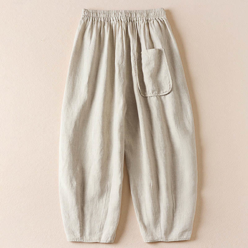 Pantalon sarouel d'été brodé de petites fleurs avec poches et Buddha Stones - image 27