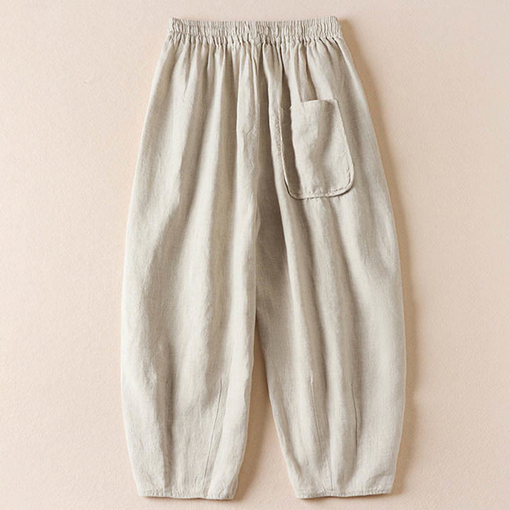 Pantalon sarouel d'été brodé de petites fleurs avec poches et Buddha Stones - image 27