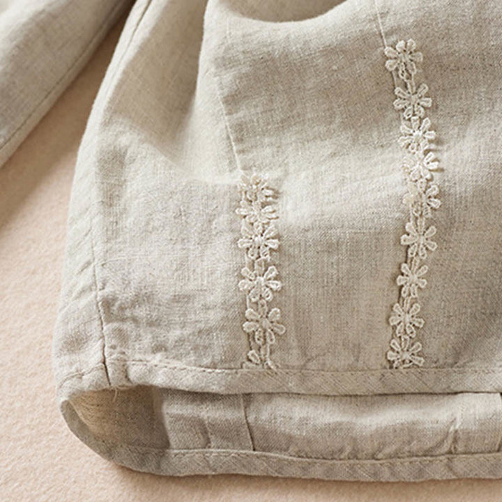 Pantalon sarouel d'été brodé de petites fleurs avec poches et Buddha Stones - image 32
