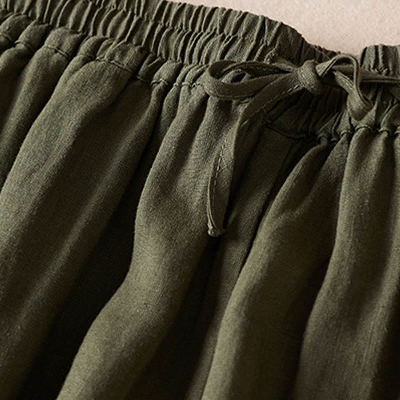 Pantalon sarouel d'été brodé de petites fleurs avec poches et Buddha Stones - image 35