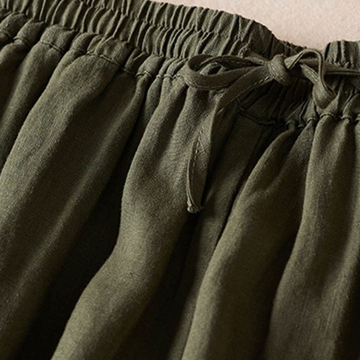 Pantalon sarouel d'été brodé de petites fleurs avec poches et Buddha Stones - image 35