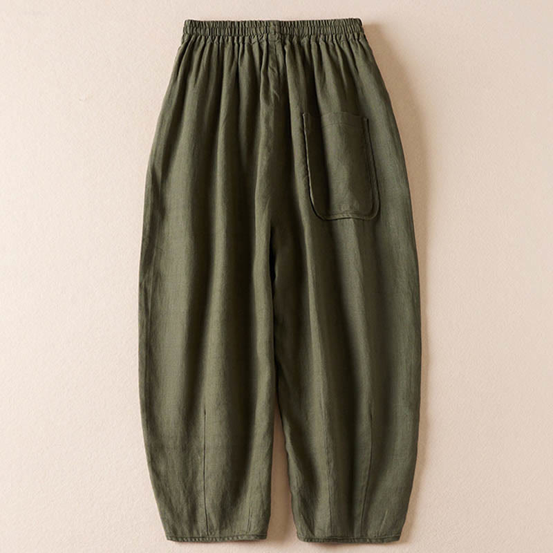 Pantalon sarouel d'été brodé de petites fleurs avec poches et Buddha Stones - image 34