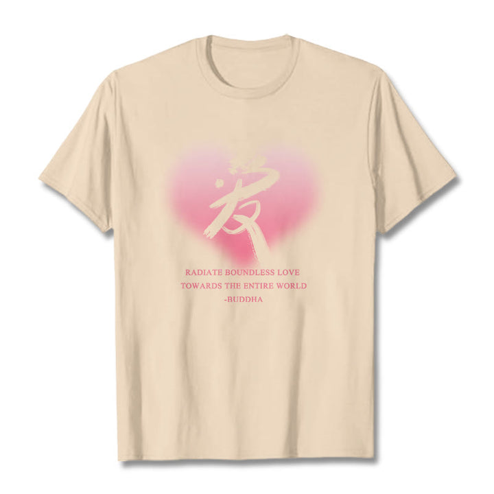 Les Buddha Stones Ai rayonnent un amour sans limite envers le monde entier T-shirt