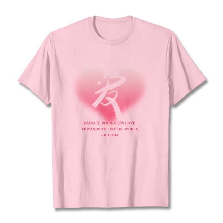 Les Buddha Stones Ai rayonnent un amour sans limite envers le monde entier T-shirt