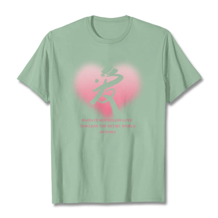 Les Buddha Stones Ai rayonnent un amour sans limite envers le monde entier T-shirt