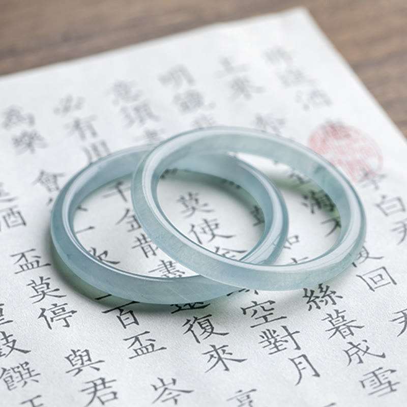 Bracelet jonc Sérénité en aigue-marine naturelle de Buddha Stones - image 19