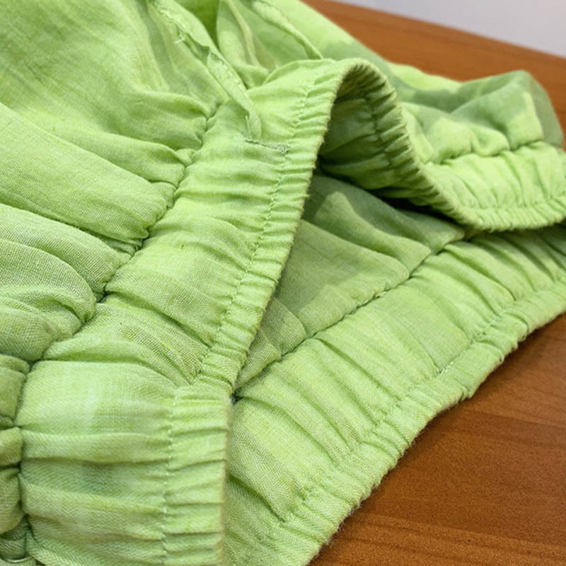 Pantalon d'été en lin uni avec cordon de serrage et poches Buddha Stones - image 23