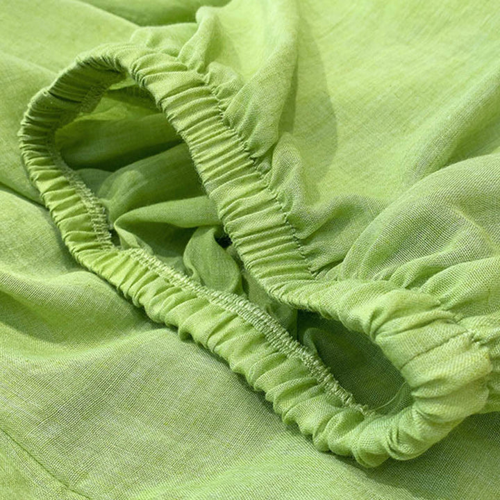 Pantalon d'été en lin uni avec cordon de serrage et poches Buddha Stones - image 24